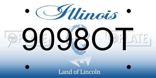 9098OT Illinois License Plate