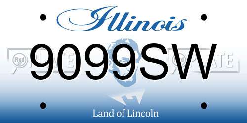9099SW Illinois License Plate