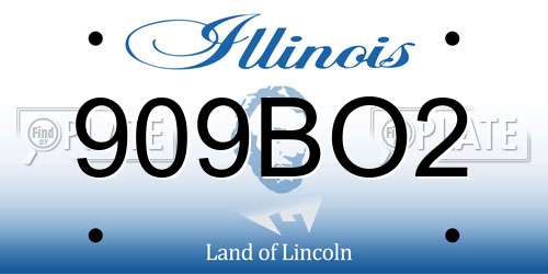 909BO2 Illinois License Plate