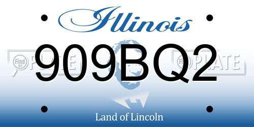 909BQ2 Illinois License Plate