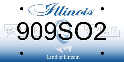 909SO2 Illinois License Plate