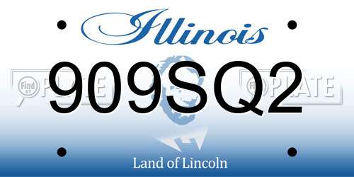 909SQ2 Illinois License Plate