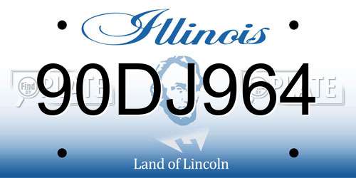 90DJ964 Illinois License Plate