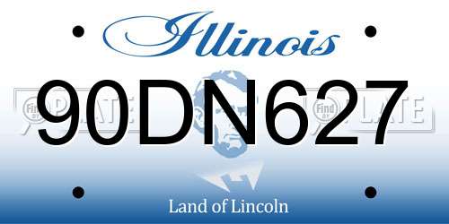 90DN627 Illinois License Plate