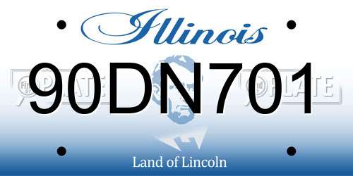 90DN701 Illinois License Plate