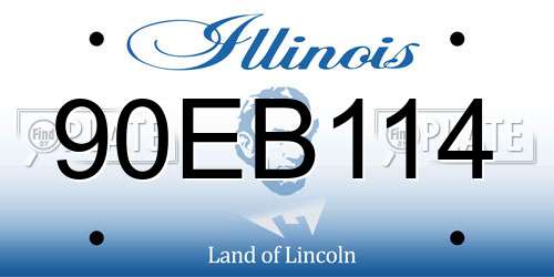 90EB114 Illinois License Plate