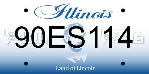 90ES114 Illinois License Plate