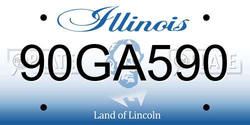 90GA590 Illinois License Plate