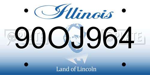 90OJ964 Illinois License Plate