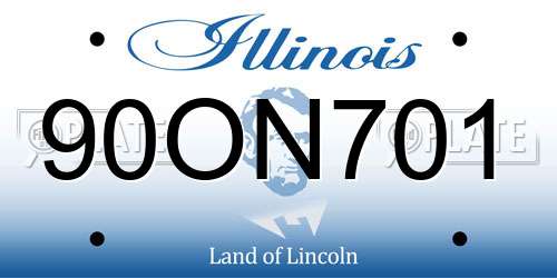 90ON701 Illinois License Plate