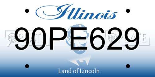 90PE629 Illinois License Plate