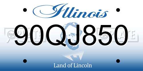 90QJ850 Illinois License Plate