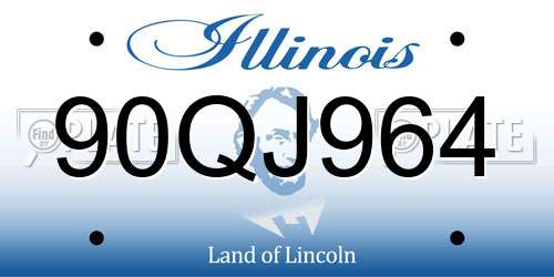 90QJ964 Illinois License Plate