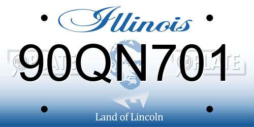 90QN701 Illinois License Plate
