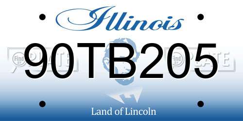 90TB205 Illinois License Plate
