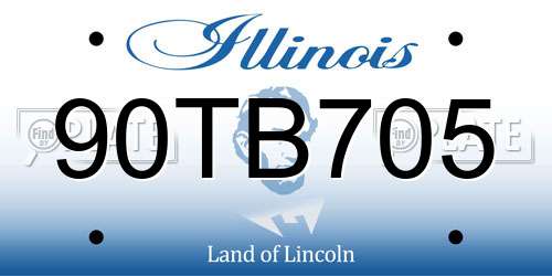 90TB705 Illinois License Plate