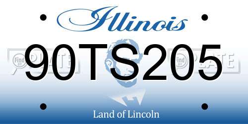 90TS205 Illinois License Plate