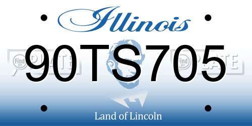 90TS705 Illinois License Plate