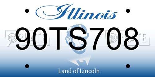 90TS708 Illinois License Plate