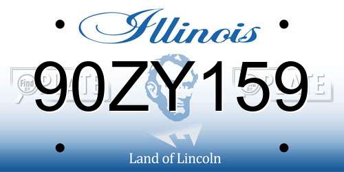 90ZY159 Illinois License Plate