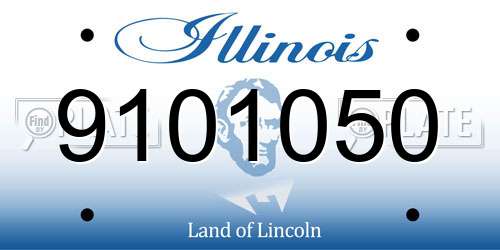 9101050 Illinois License Plate