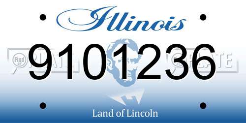 9101236 Illinois License Plate