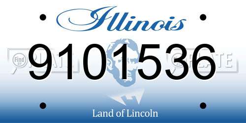 9101536 Illinois License Plate