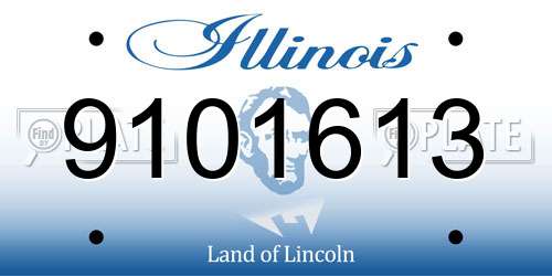 9101613 Illinois License Plate