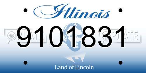 9101831 Illinois License Plate