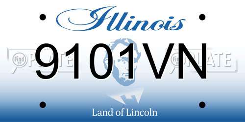 9101VN Illinois License Plate
