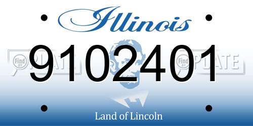9102401 Illinois License Plate