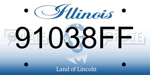 91038FF Illinois License Plate
