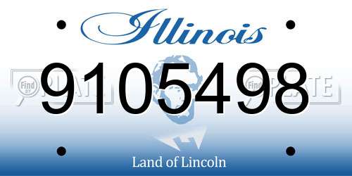 9105498 Illinois License Plate