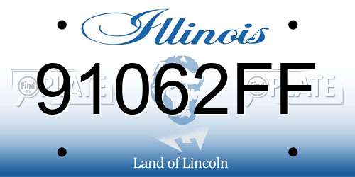 91062FF Illinois License Plate