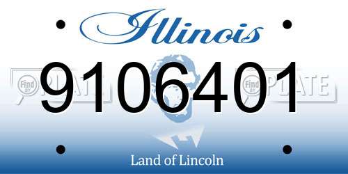9106401 Illinois License Plate