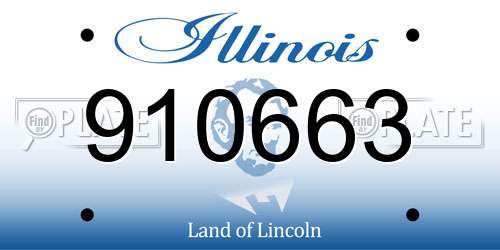 910663 Illinois License Plate