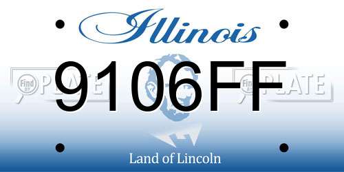 9106FF Illinois License Plate