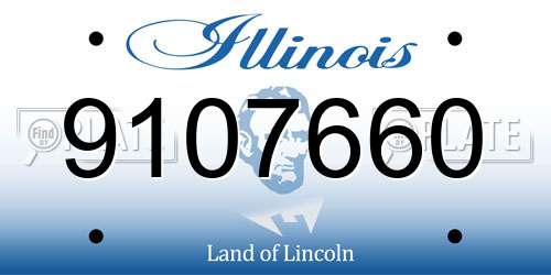 9107660 Illinois License Plate
