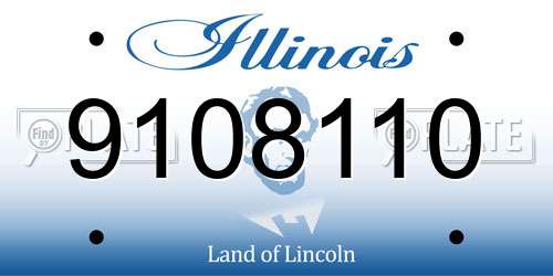9108110 Illinois License Plate