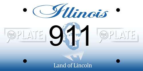 911 Illinois License Plate
