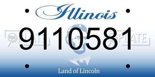 9110581 Illinois License Plate