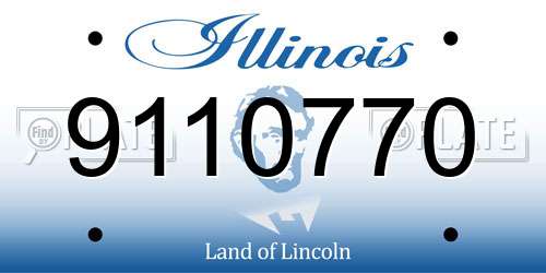 9110770 Illinois License Plate
