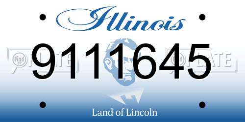 9111645 Illinois License Plate