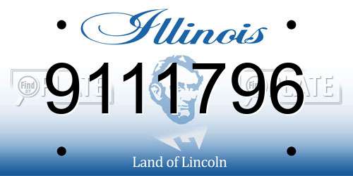 9111796 Illinois License Plate