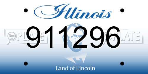 911296 Illinois License Plate