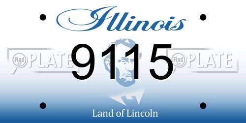 9115 Illinois License Plate