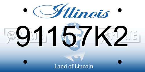 91157K2 Illinois License Plate