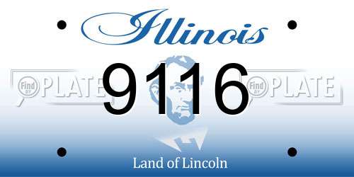 9116 Illinois License Plate