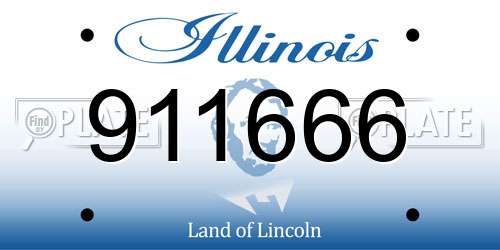 911666 Illinois License Plate
