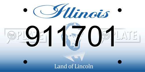 911701 Illinois License Plate